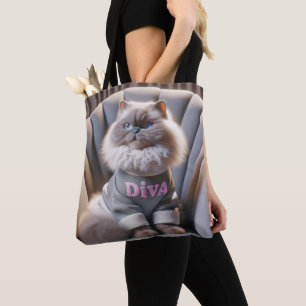 Bolso De Tela Gato diva del Himalaya