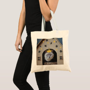 Bolso De Tela Gato Divertido Arte de Collage de Fotos de Animale