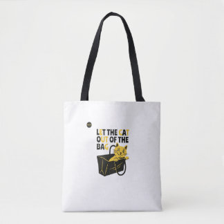 Bolso De Tela Gato Divertido | Dejar que el Gato se Salga de la