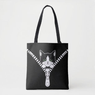 Bolso De Tela Gato Divertido Gatito Espía