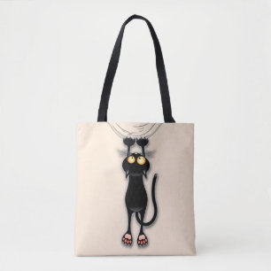 Bolso De Tela Gato divertido personaje rascando tela