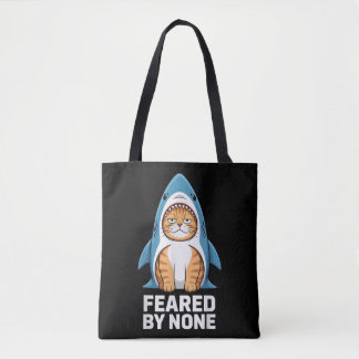 Bolso De Tela Gato Divertido Temido Por Ninguno con Disfraz de T
