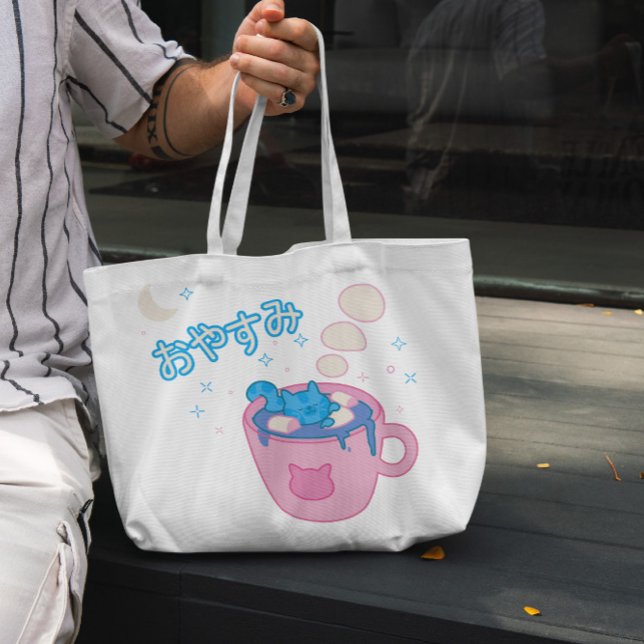 Bolso De Tela Gato Dormiendo En Chocolate Caliente (Subido por el creador)