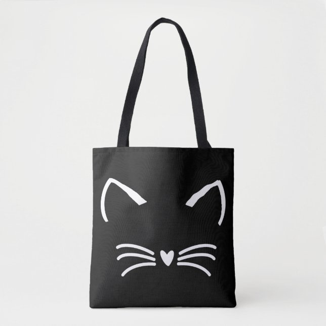 Bolso De Tela Gato dulce Kitten Face (Anverso)