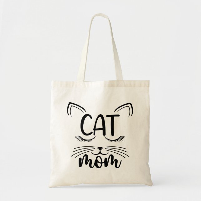 Bolso De Tela Gato dulce mamá Kitten (Frente)