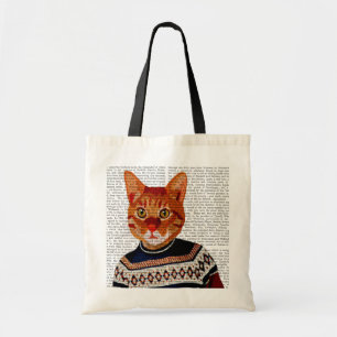 Bolso De Tela Gato en suéter 2