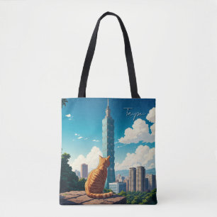 Bolso De Tela Gato en Taipei 101 Taiwán