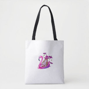 Bolso De Tela Gato En Una Piscina Divertido Tembloroso Verano Su