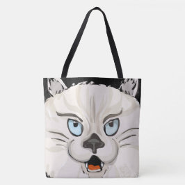 Bolso De Tela Gato Enojado