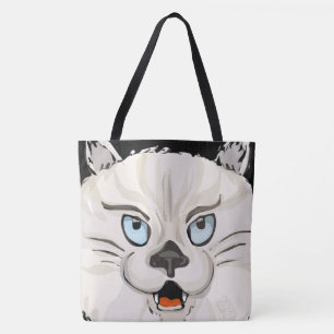 Bolso De Tela Gato Enojado