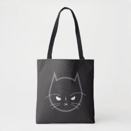 Bolso De Tela Gato enojado, Tote de hombro