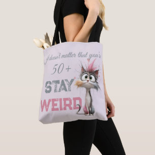 Bolso De Tela Gato envejeciendo divertido más de 50