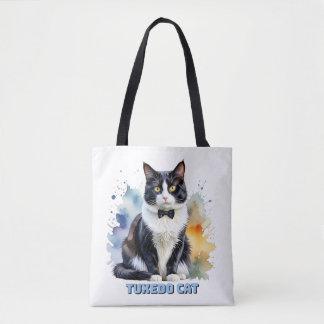 Bolso De Tela Gato Esmoquinado Elegante