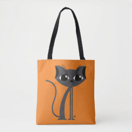 Bolso De Tela Gato espeluznante - Tote