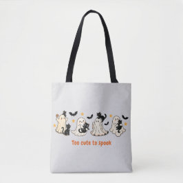 Bolso De Tela Gato fantasma de Halloween Cute Spooky - Regalo de