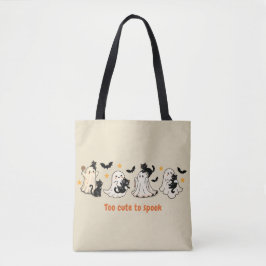 Bolso De Tela Gato fantasma de Halloween Cute Spooky - Regalo de