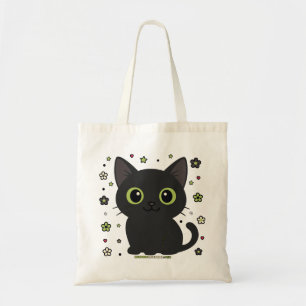 Bolso De Tela Gato floral radiante Rui