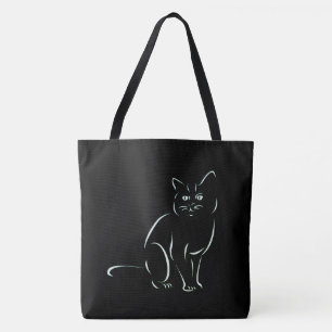 Bolso De Tela Gato gatito blanco