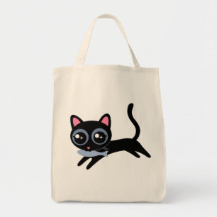 Bolso De Tela Gato gatito con pescado y regalo para Chicas