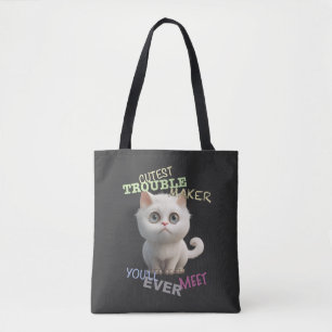 Bolso De Tela Gato Gatito Gatito Menor Problema Maker Aburrido D