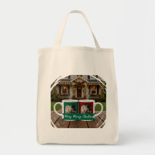 Bolso De Tela Gato ginger, Personalizar texto de foto ,Feliz Nav
