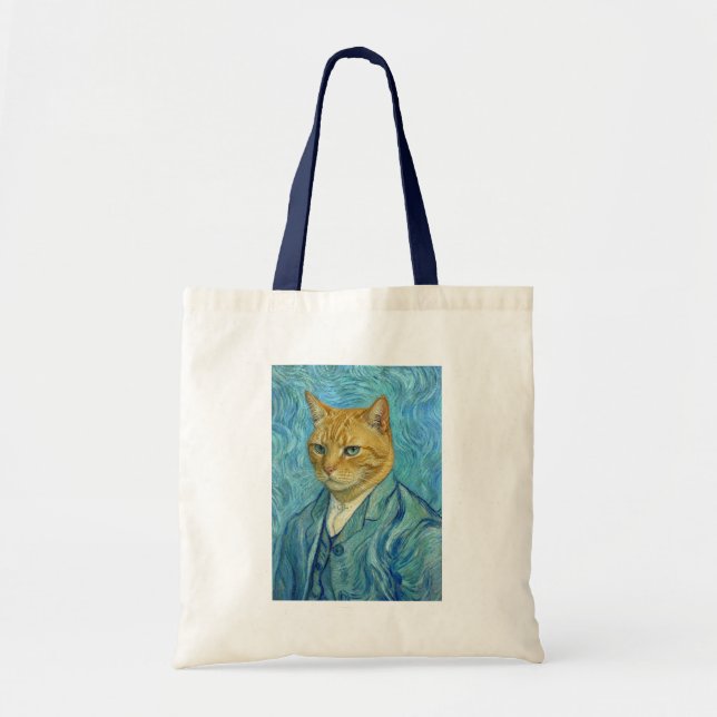 Bolso De Tela Gato Gogh (Frente)