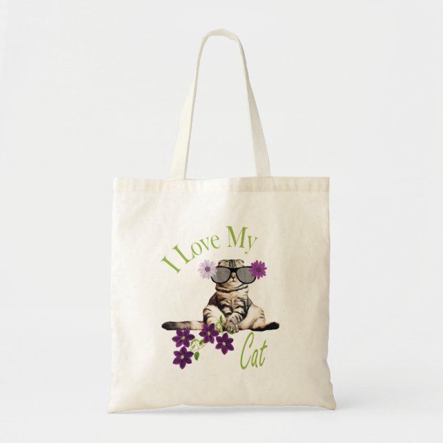 Bolso De Tela Gato gracioso (Frente)