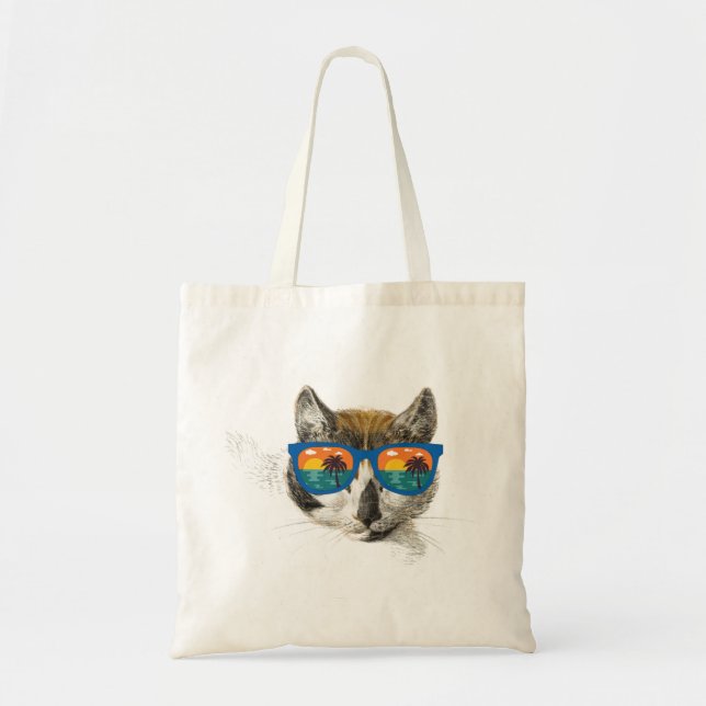 Bolso De Tela Gato gracioso de verano (Frente)