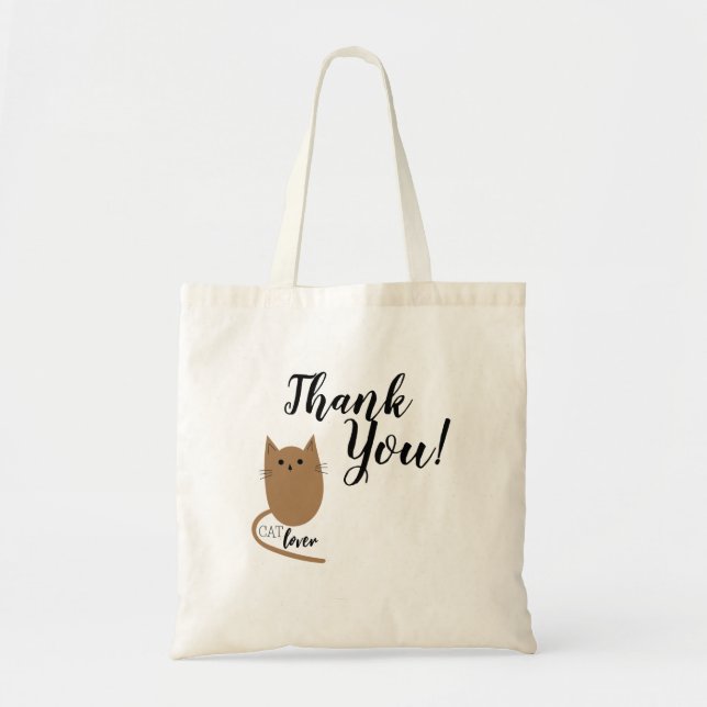 Bolso De Tela gato gracioso para mujeres (Frente)