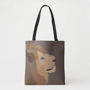 Bolso De Tela Gato grande de vida salvaje de animales leones