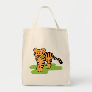 Bolso De Tela Gato grande del tigre de Bengala del clip art del