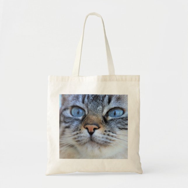 Bolso De Tela Gato gris (Frente)