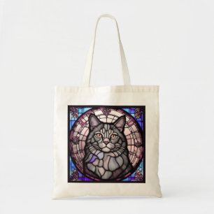 Bolso De Tela Gato Gris 