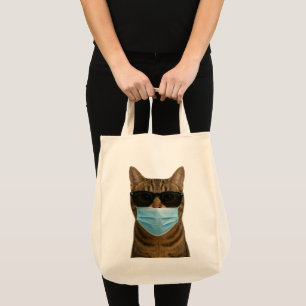 Bolso De Tela Gato Guay con sombras y máscara