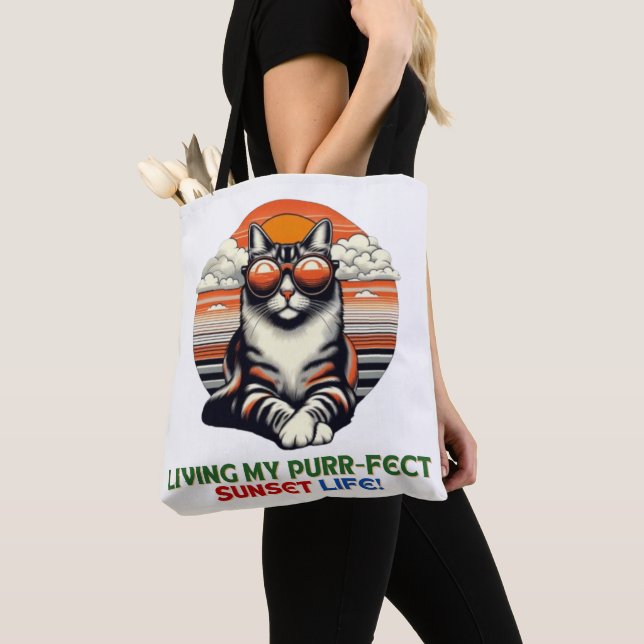 Bolso De Tela Gato Guay de Sunset (Detalle)
