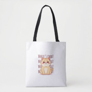 Bolso De Tela Gato Jengibre Hambriento
