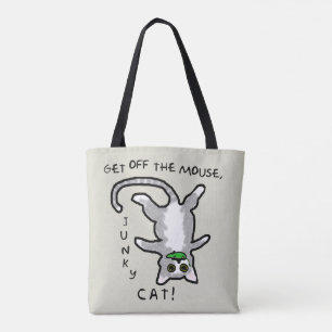 Bolso De Tela Gato Junky - ¡Quítate el ratón! -Bolsa