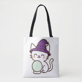 Bolso De Tela Gato Kawaii Halloween - Magnífico y adorable Spook