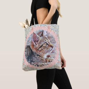 Bolso De Tela Gato Kitty Amantes del Tote de estilo vintage