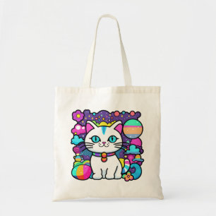 Bolso De Tela Gato Kitty Cósmico 