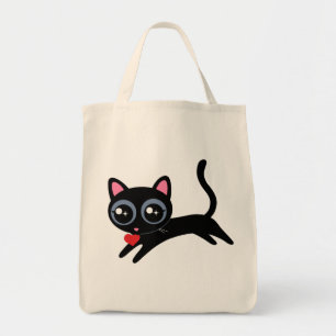 Bolso De Tela Gato Kitty Ladrón Corazón Regalo para Chica