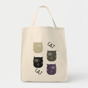 Bolso De Tela Gato lindo con manchas caprichosas