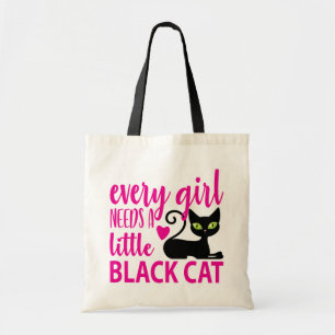 Bolso De Tela Gato loco Lady Kitty Lover Halloween Gato negro