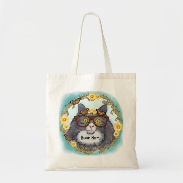 Bolso De Tela Gato Lovely Floof  (Frente)