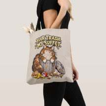 Gato Maine Coon Divertido - Tu Basura Mi Bufet