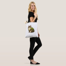 Bolso De Tela Gato Maine Coon Lindo Nombre Personalizado