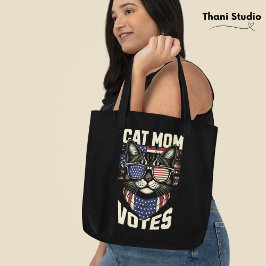 Bolso De Tela Gato Mamá vota banderas electorales americanas