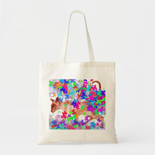 Bolso De Tela gato mariposa (Frente)