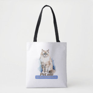 Bolso De Tela Gato "Mascota me o consecuencias faciales" diverti