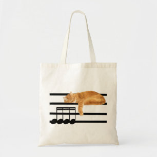 Bolso De Tela Gato musical del gatito del tabby